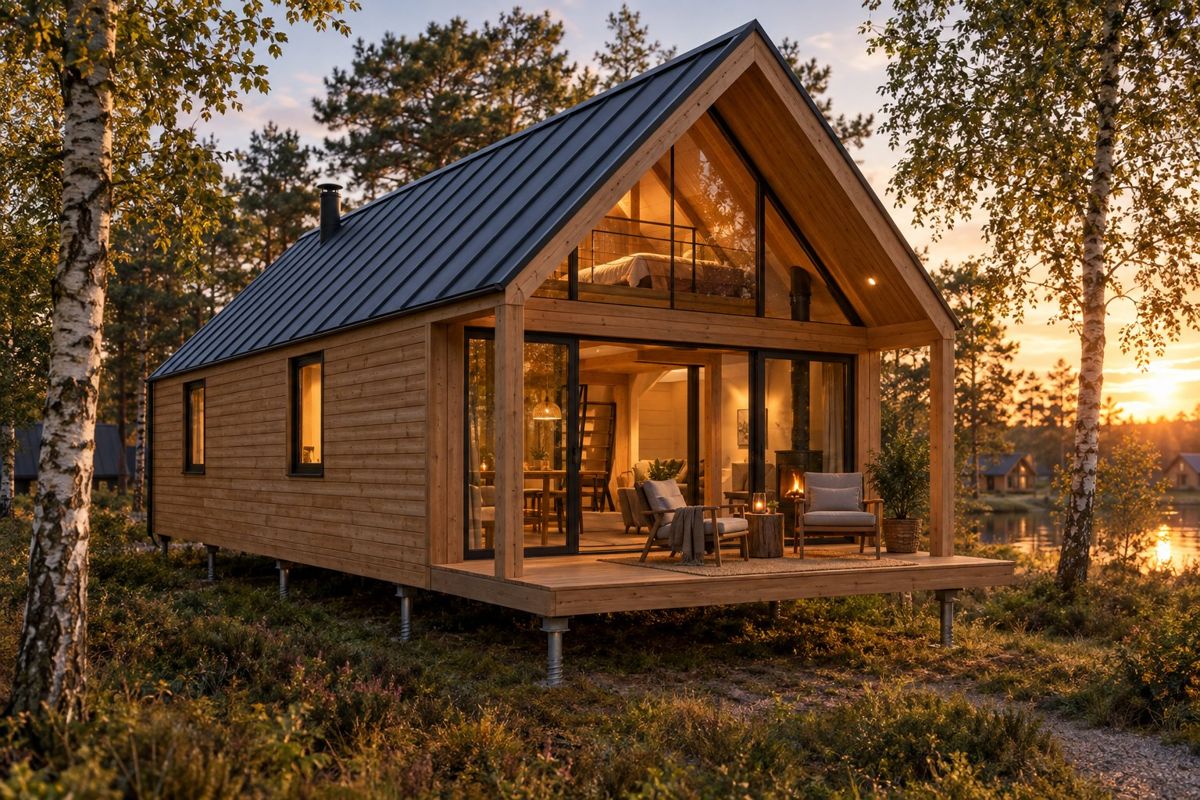 Buytenlodge met steil zadeldak
